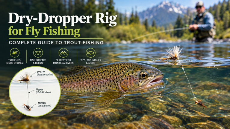 Dry-dropper fly fishing